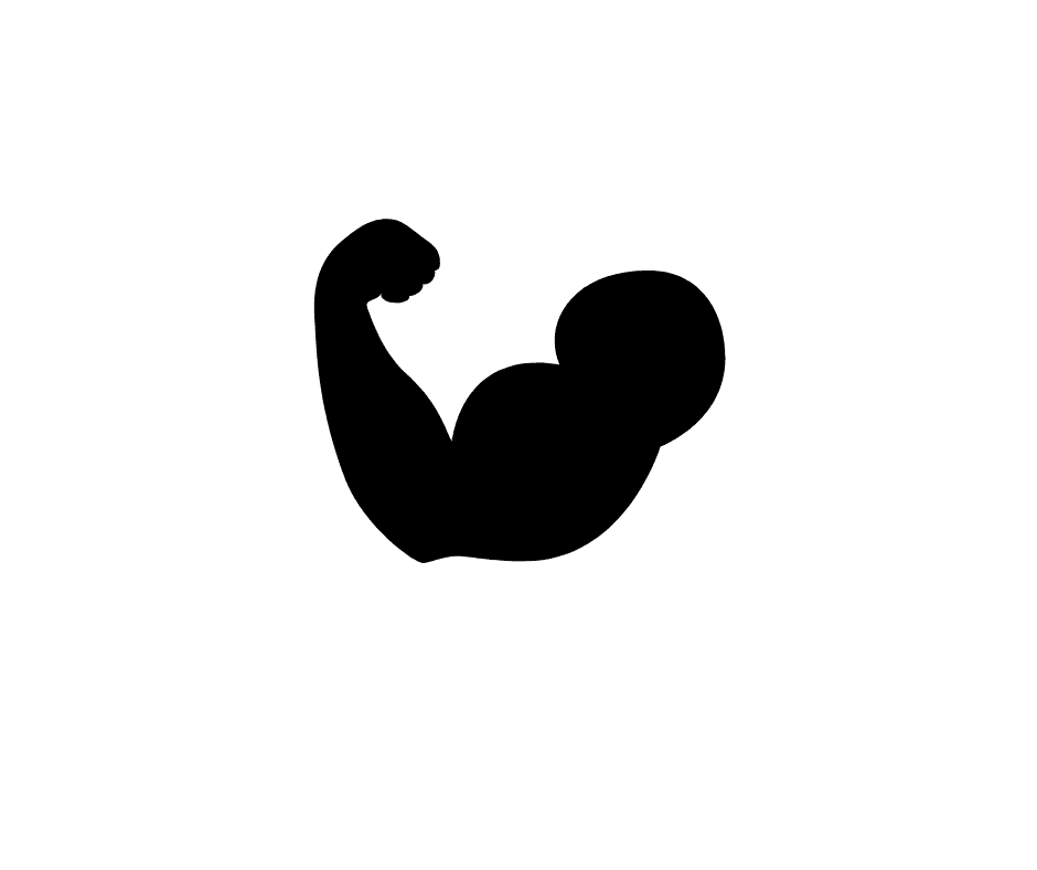 Over 50's Health bicep curl silhouette