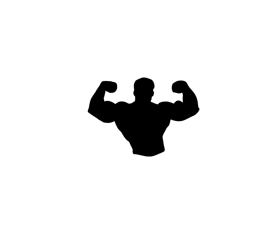 Over 50's Health double bicep curl silhouette