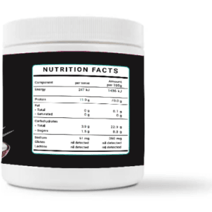 SBD Supplements 200g tub Collagen Hydration & Recovery Watermelon & Coconut formula nutrition panel